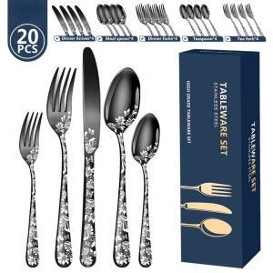 20Pcs Pattern Stainless Cutlery Set