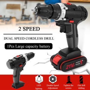 21VElectric Impact Cordless Drill High-power Lithium Battery Wireless Rechargeable