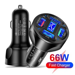 AIXXCO 3 Ports USB Car Charger 12V Quick Charge 3.0 Fast