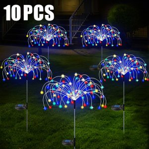 Solar Firework Fairy Lights Waterproof Outdoor Solar Lights for Garden